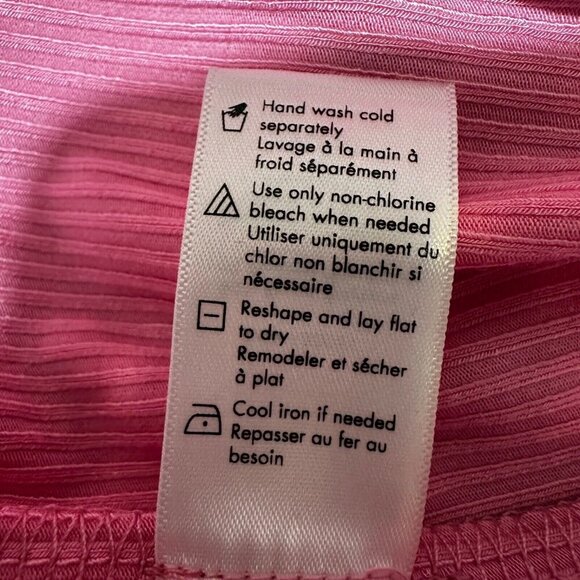 L*Space Womens Size M Skylar Guava Pink Ribbed Knit Back Cut Out Midi Dress NWT - Picture 13 of 13